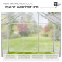 Tectake Gewächshaus Ohne Fundament 7 7 M³ Aluminiumrahmen 250 x 185 x 195 cm Transparent_3