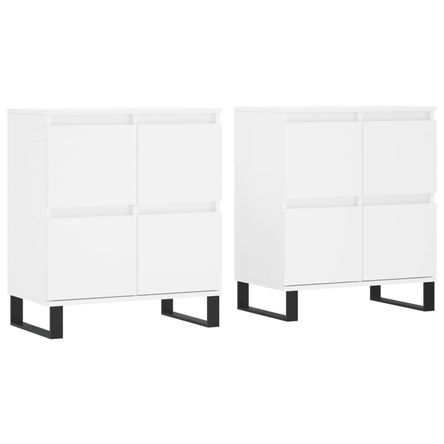 vidaXL Sideboards 2 Stk Weiß Holzwerkstoff 3190181 günstig online kaufen