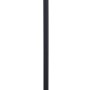 Schwarze Lutec Solar LED Stehleuchte Pops mit rundem, weißem Diffusor. Solar-Deko für Garten und Terrasse.