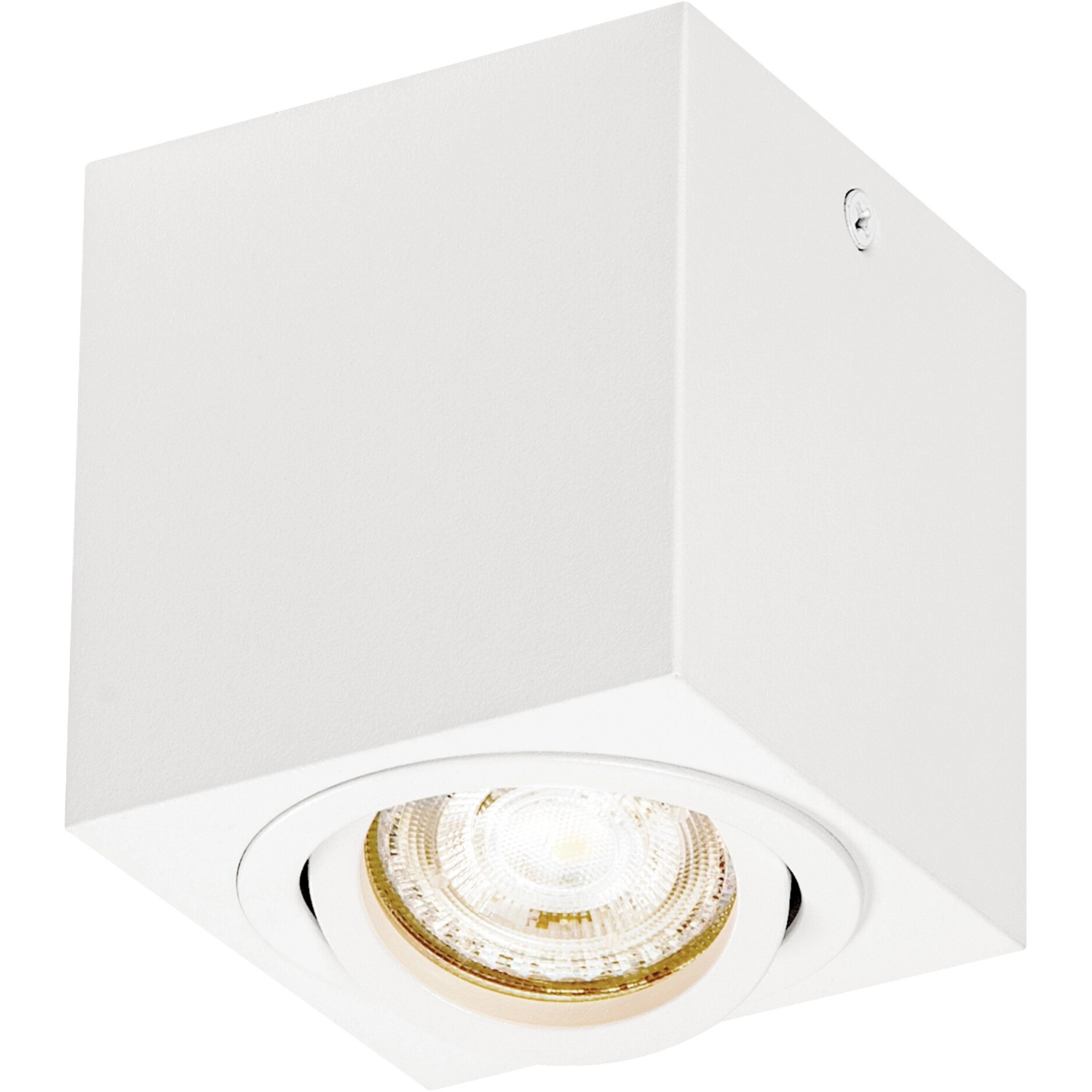 Weißer Ledvance Spot, 1-flammig, 8 cm, aus Metall, für GU10-Leuchtmittel, verstellbarer Kopf.