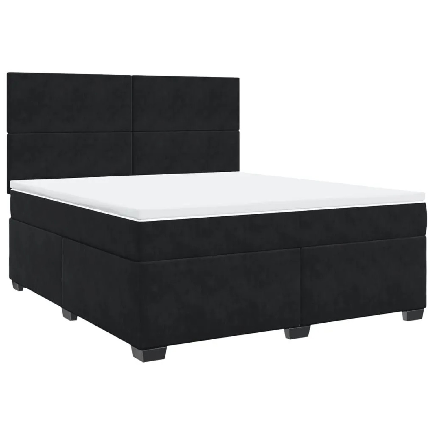 vidaXL Boxspringbett mit Matratze Schwarz 180x200 cm Samt 3293274 günstig online kaufen