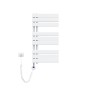 Emke Badheizkörper Elektrisch mit Thermostat und Timer für Handtuchwärmer 40x76cm 400W Weiß Handtuchheizkörper