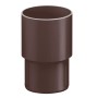 Inefa Fallrohrverbinder DN 75, dunkelbraun, aus PVC-U für Dachrinnen-Systeme.