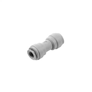 Ich-Zapfe Schlauchverbinder, gerader Verbinder 5/16 Zoll, grau, aus Kunststoff.