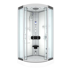 AcquaVapore Duschkabine 80x80 cm mit Regendusche, Handbrause und Massagedüsen.