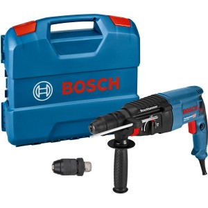 Bosch Professional Bohrhammer GBH 2-26 F mit Koffer, Zusatzhandgriff und Schnellwechselbohrfutter.