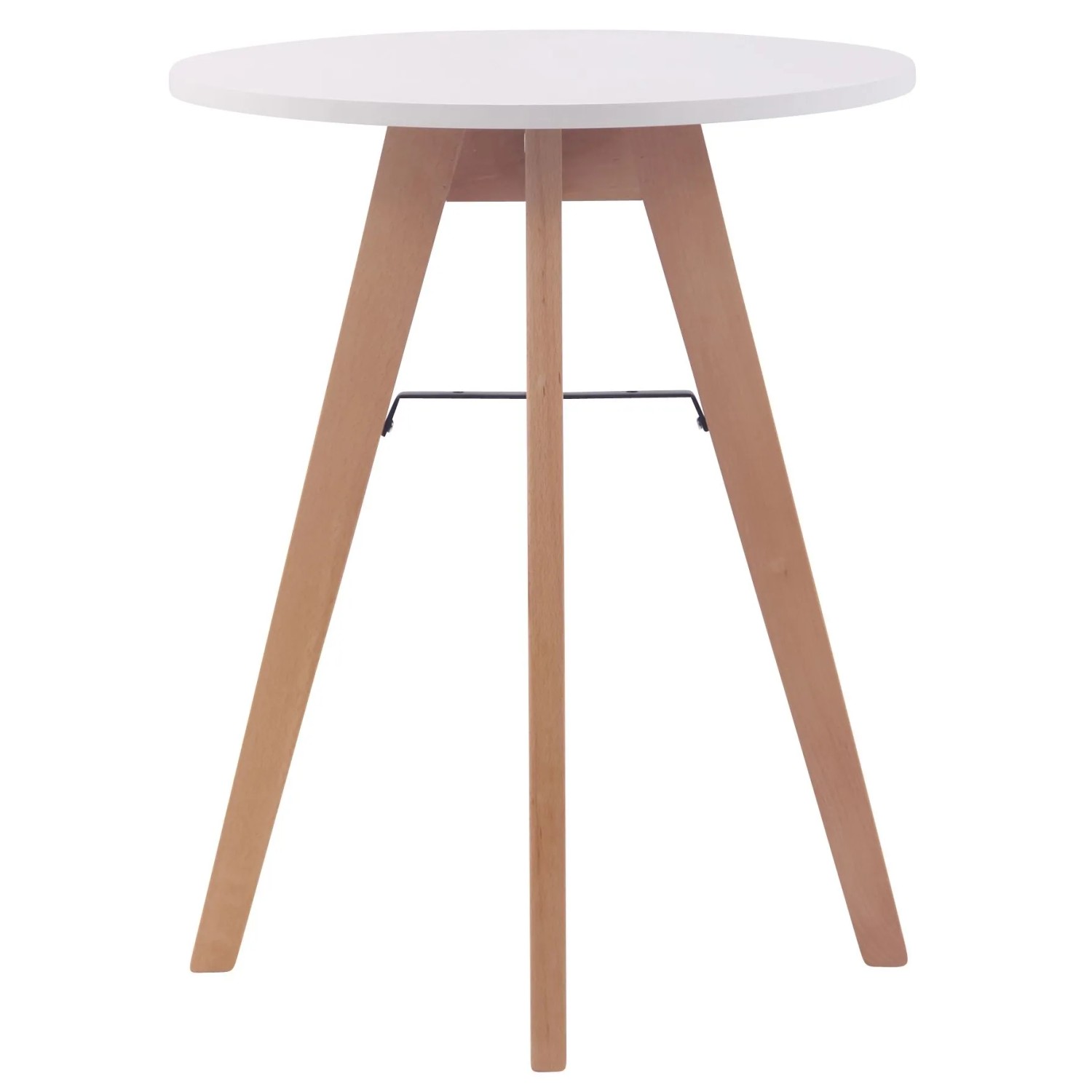 DELUKE Esstisch ELIAS Rund 60x60x75cm Holz Weiß Küchentisch Esszimmertisch Wohnzimmertisch