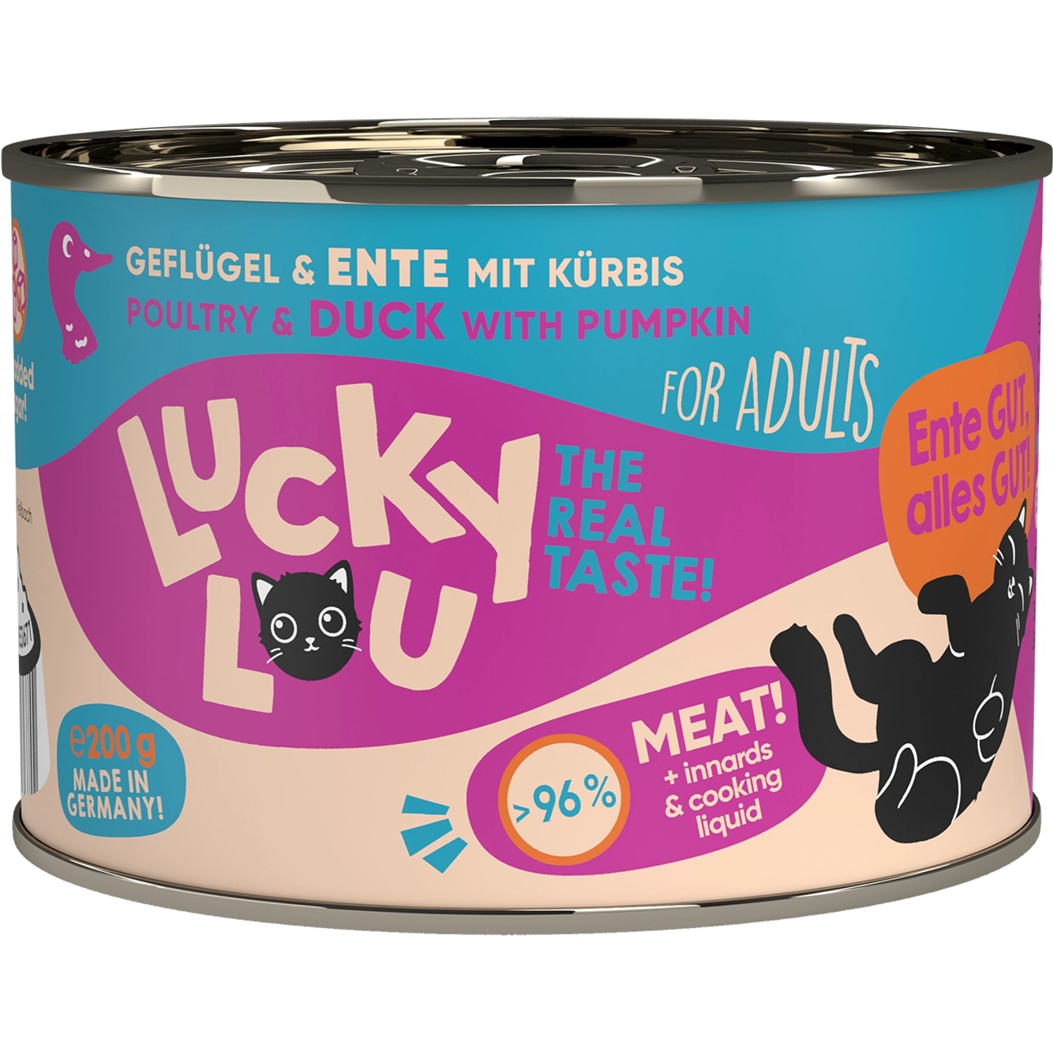 Lucky Lou Katzen-Nassfutter Lifestage Adult Geflügel & Ente 200 g