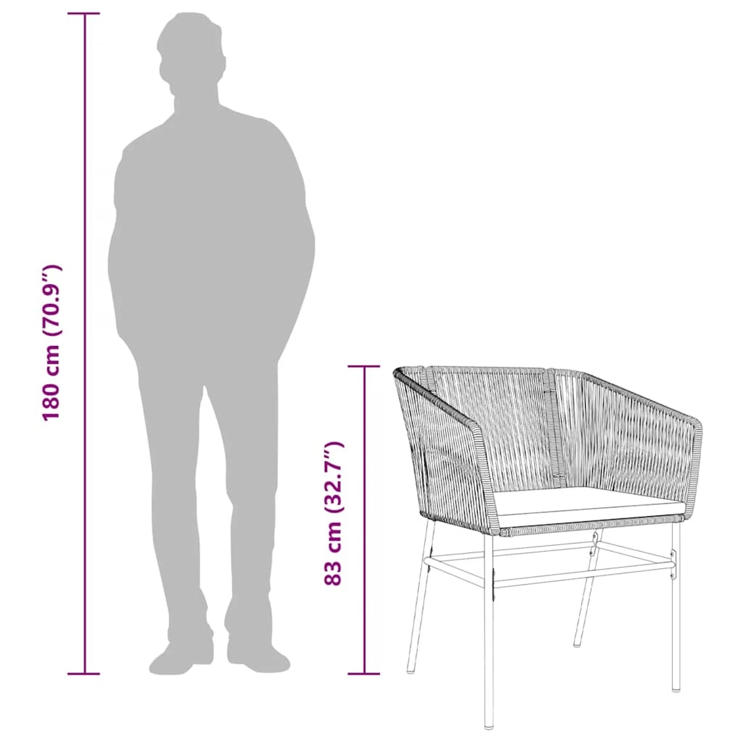 vidaXL Garten-Essgruppe, 9-teilig, schwarz, Poly Rattan mit Glasplatte. Inklusive Sitzkissen.