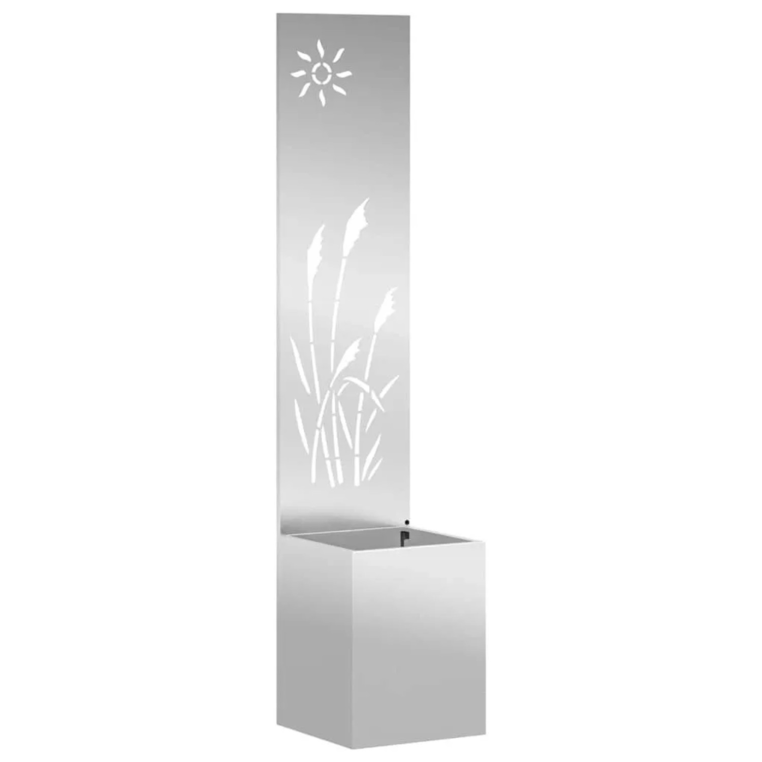 vidaXL Garten Sichtschutz-Leinwand Silber 32 x 140 cm Verzinkter Stahl 876362