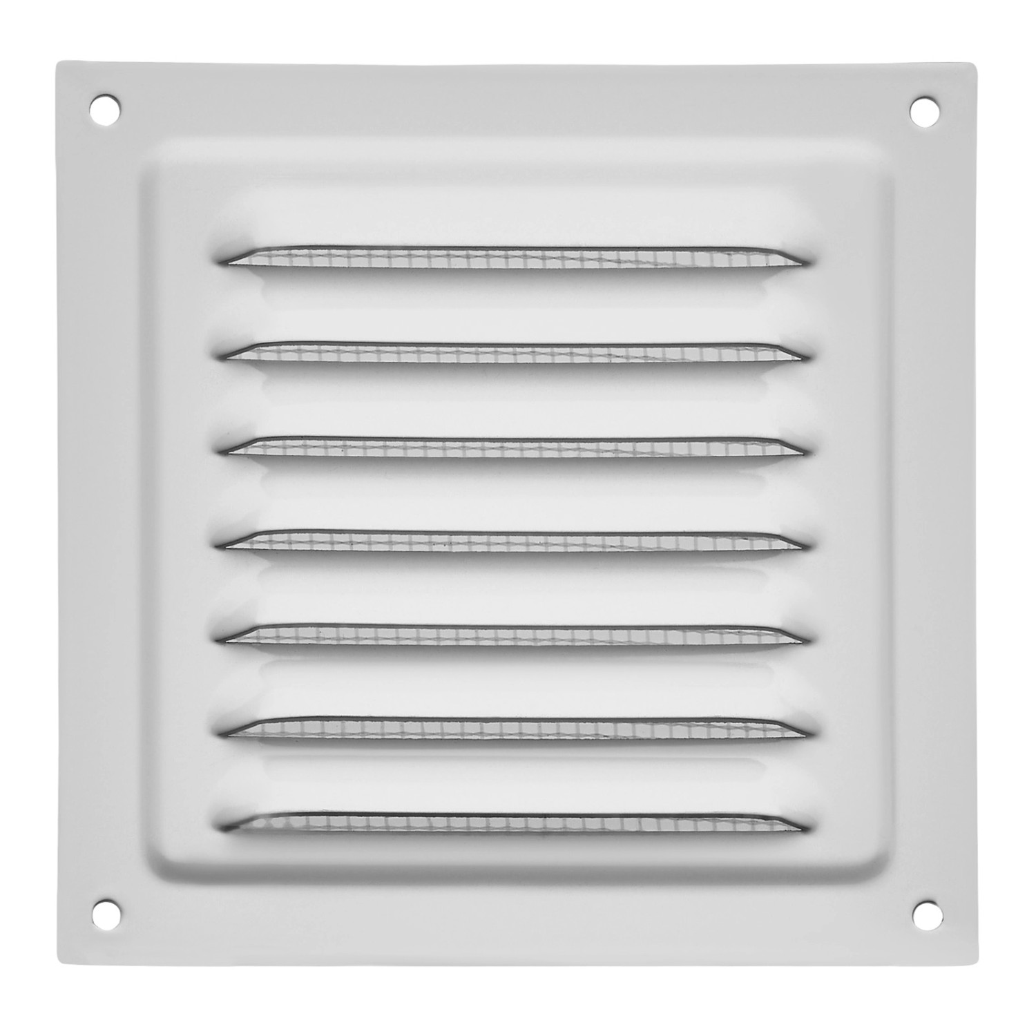 SOTECH Aluminium-Lüftungsgitter 125 x 125 mm Weiß Aufschraubbar mit Insekte günstig online kaufen