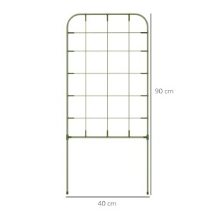 Outsunny Rankhilfe 6er-Set: Grünes Stahl-Rankgitter, 40x90cm, für Pflanzen im Garten.