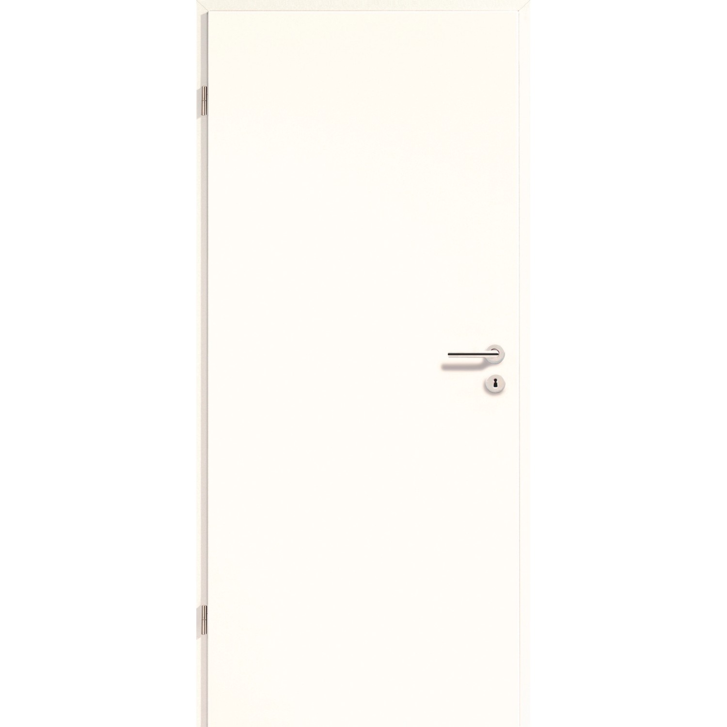 Zimmertür CPL Weiß Seidenmatt (GL223) 98,5 cm x 198,5 cm Anschlag L