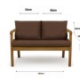 Setgarden Mix Bench Kissen Outdoor Kissen Bankauflage 100x60+2x50x56cm Kissen Für 2-Sitzer Bänke 1tlg 1tlg Braun_5