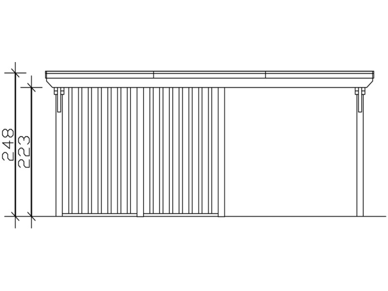 Skan Holz Carport Emsland 613 cm x 846 cm mit Abstellraum Weiß kaufen bei  OBI