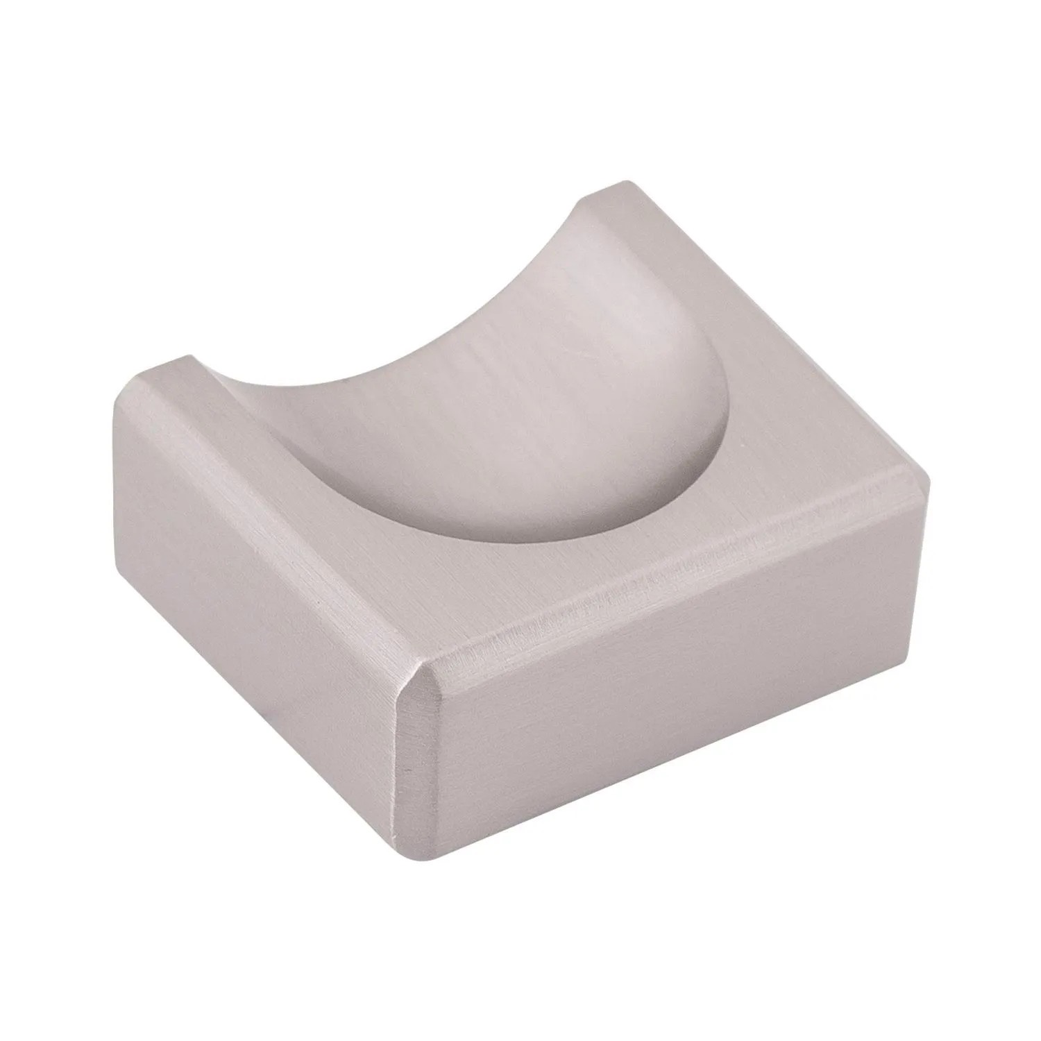 Furnipart Möbelknopf Fold Breite 40 mm Tiefe 32 mm Zinkdruckguss Edelstahl-Effekt