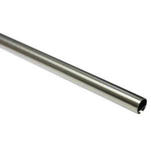 Gardinia Windsor Gardinenstange mit Innenlauf, Edelstahl, 200 cm.