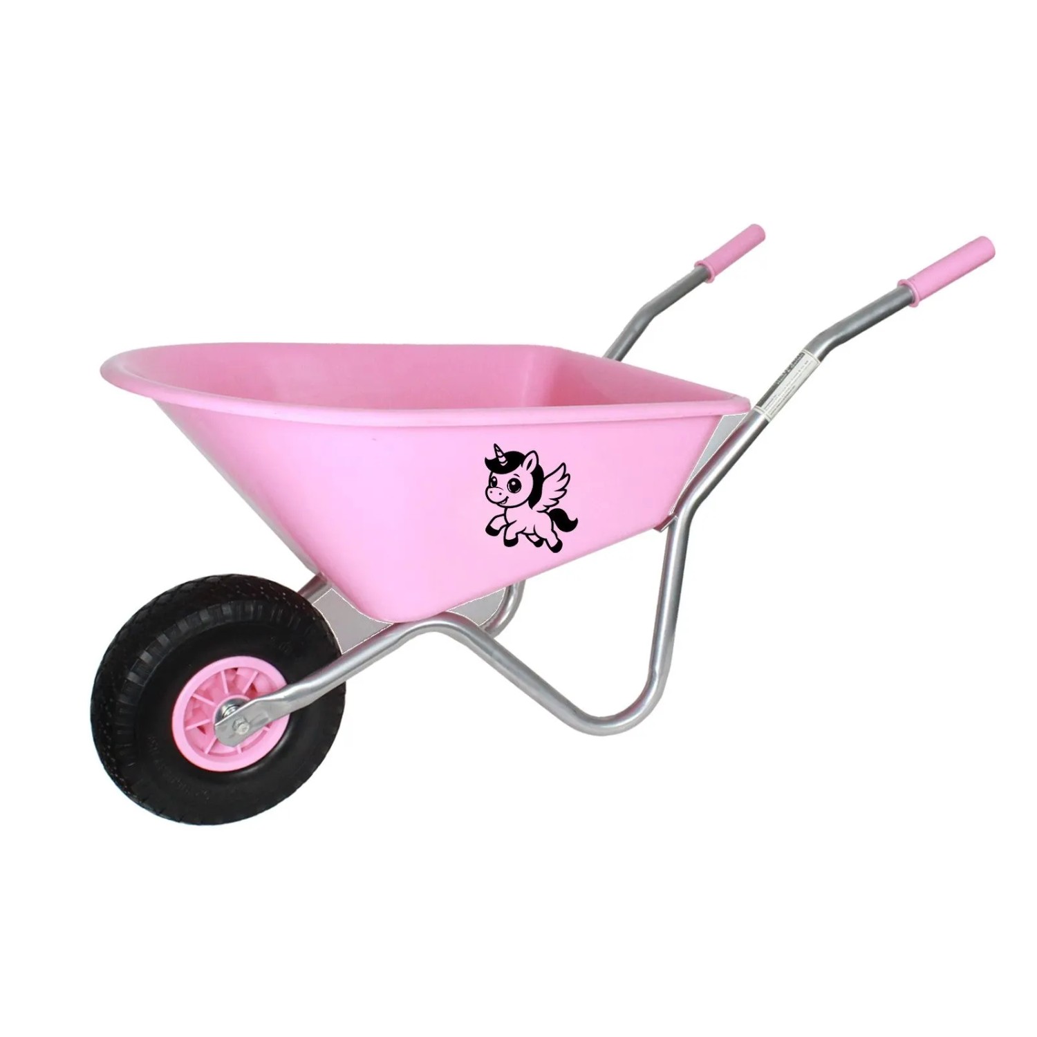 TRUTZHOLM Kinderschubkarre Traglast 40kg 20L Kunststoffwanne Einhorn Pink