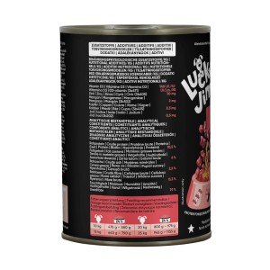 Lucky Jim Hunde-Nassfutter Mono Rind, 400g Dose. Alleinfutter für Hunde mit Rind.