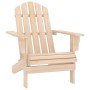 Adirondack Gartenstuhl mit Fußstütze und Tisch aus Tannenholz.