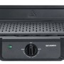Schwarzer Severin Tischgrill PG8595 mit gerippter Grillplatte aus Aluminium, 2000W.