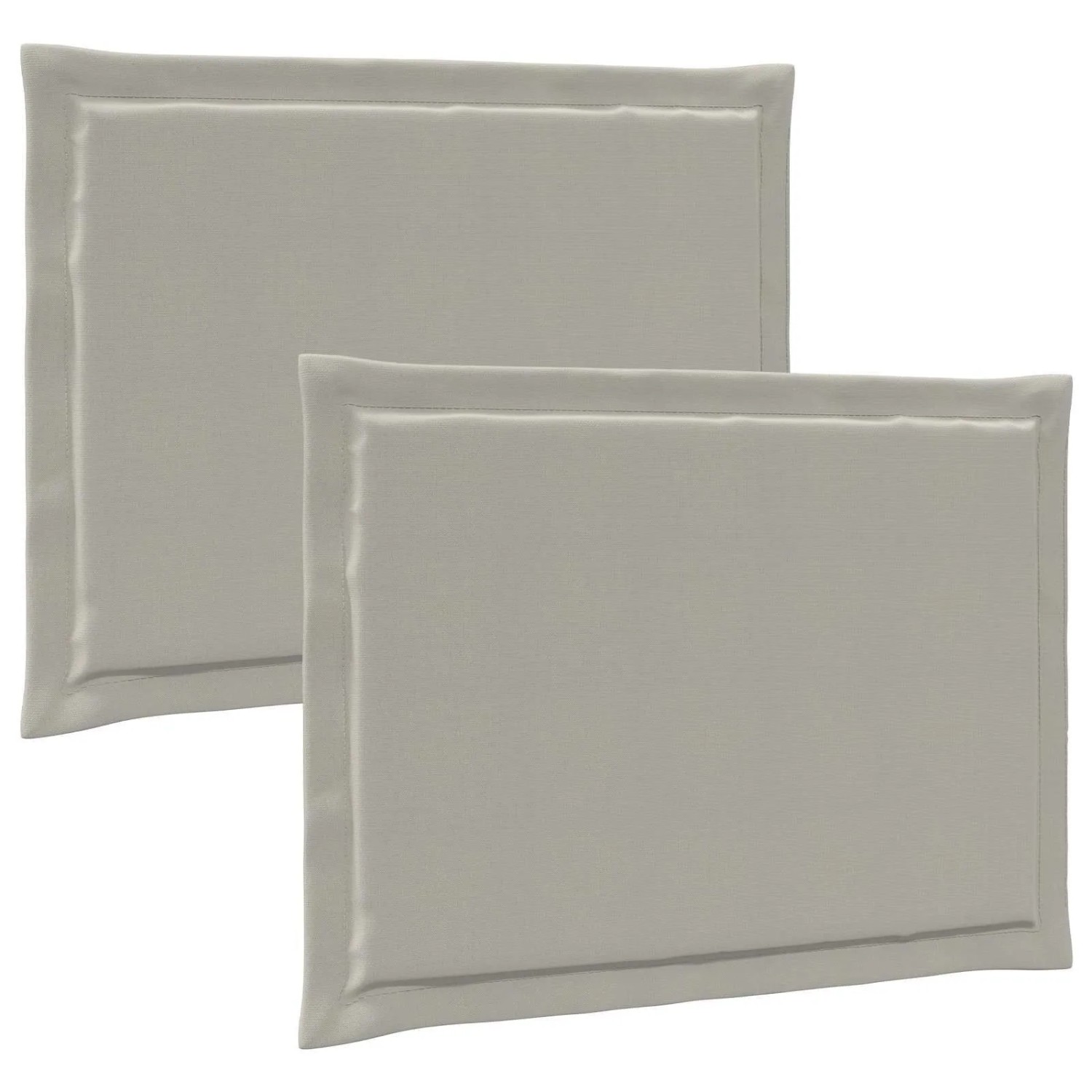 vidaXL Sitzkissen 2 Stk Hellgrau 47 x 36 x 2 cm Polyester 899968