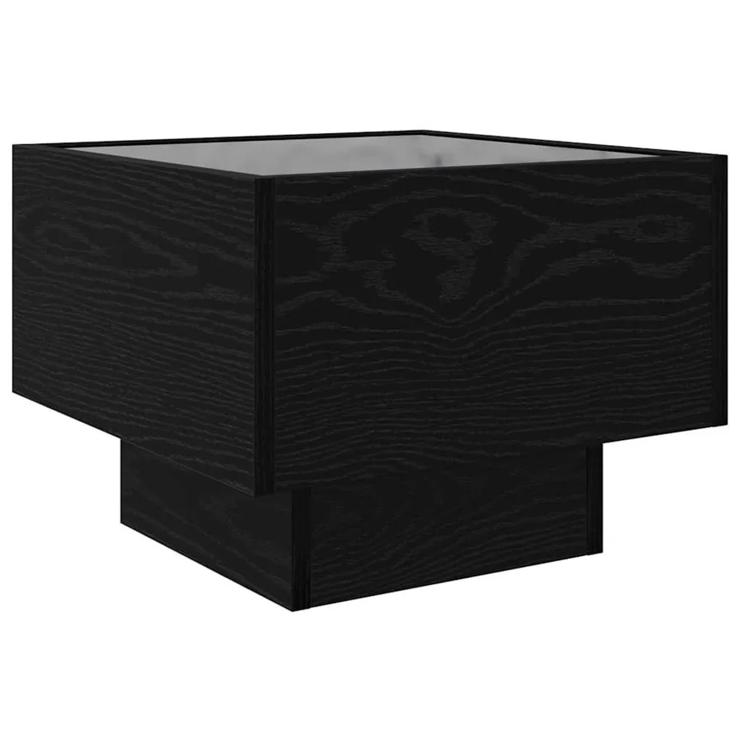 Quadratischer Couchtisch in Schwarz Eichen-Optik von vidaXL, Holzwerkstoff.