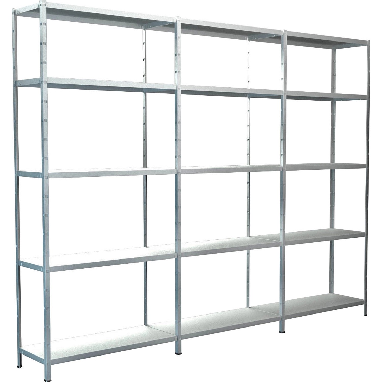 Schulte Set 1 Steckregal/Kellerregal und 2 Anbauregale Weiß 200 cm x 260 x 35 cm