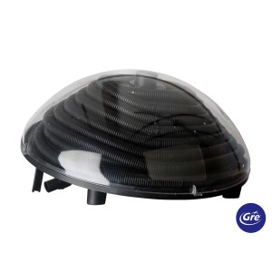 Gre Solarheizung in Kugelform, 59x59x29 cm, schwarz. Poolheizung zur Erwärmung des Poolwassers.