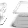Graue Eurobox-System Box Vollwand, 30x20x12 cm, zur Aufbewahrung und modularen Erweiterung.