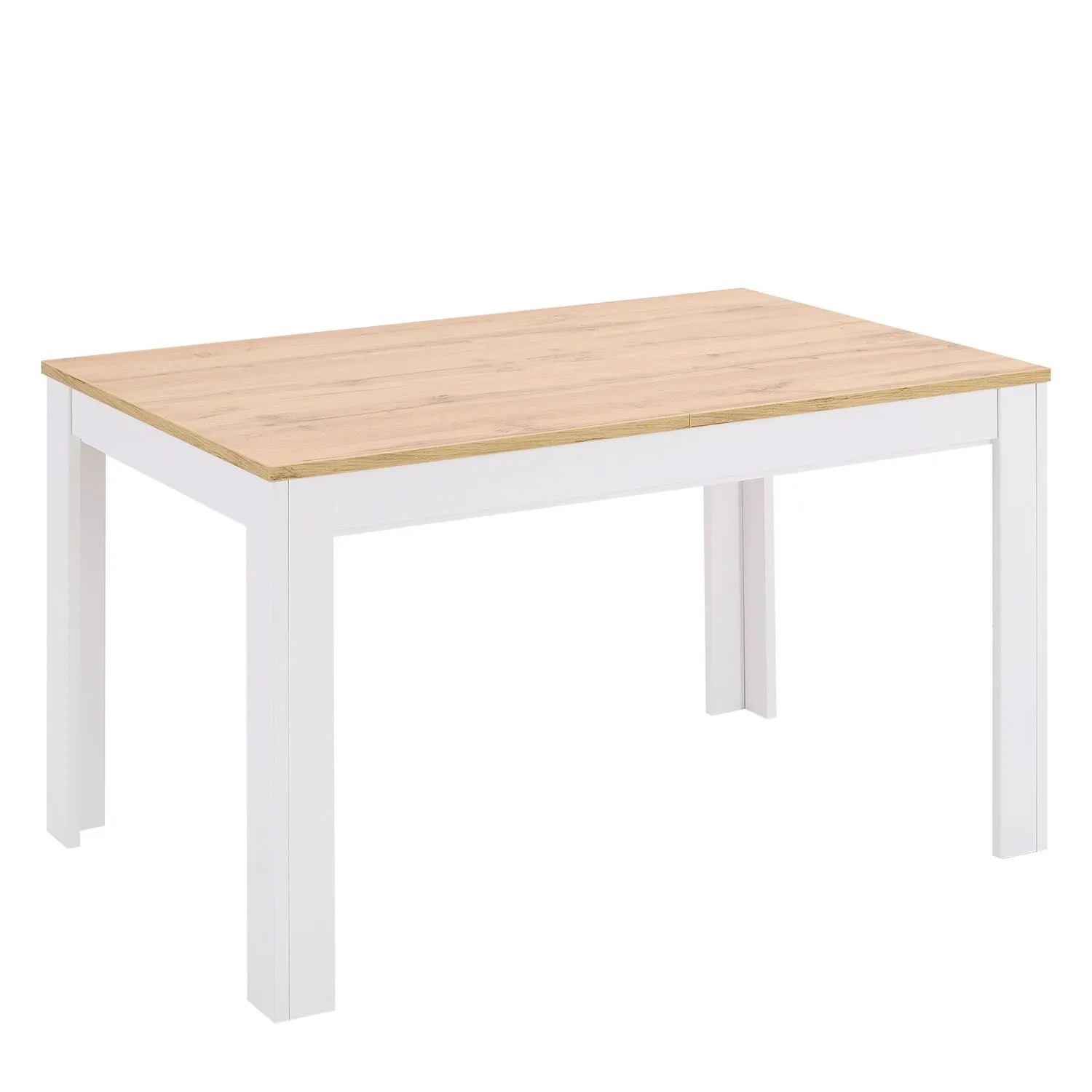Homestyle4u Esstisch 135x86 cm Weiß Holz Eiche Küchentisch 3193