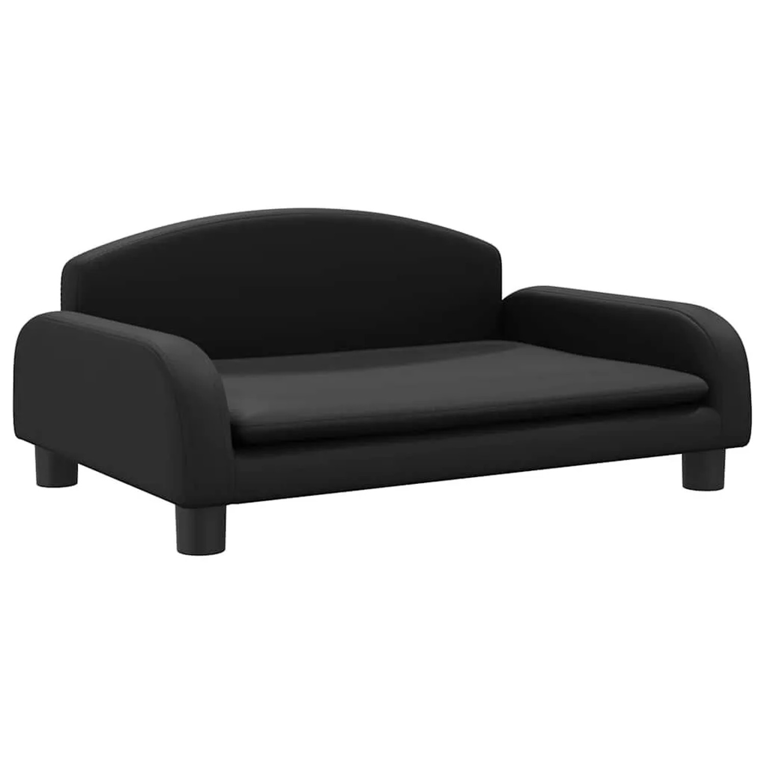 vidaXL Kindersofa Schwarz 70x45x30 cm Kunstleder 3196363