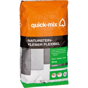Sack Quick-Mix Natursteinkleber flexibel, 25 kg, für Naturstein, Fliesen und mehr.