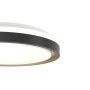 Runde Eglo LED-Deckenleuchte Maleramara in Schwarz-Gold mit weißer Leuchtfläche.