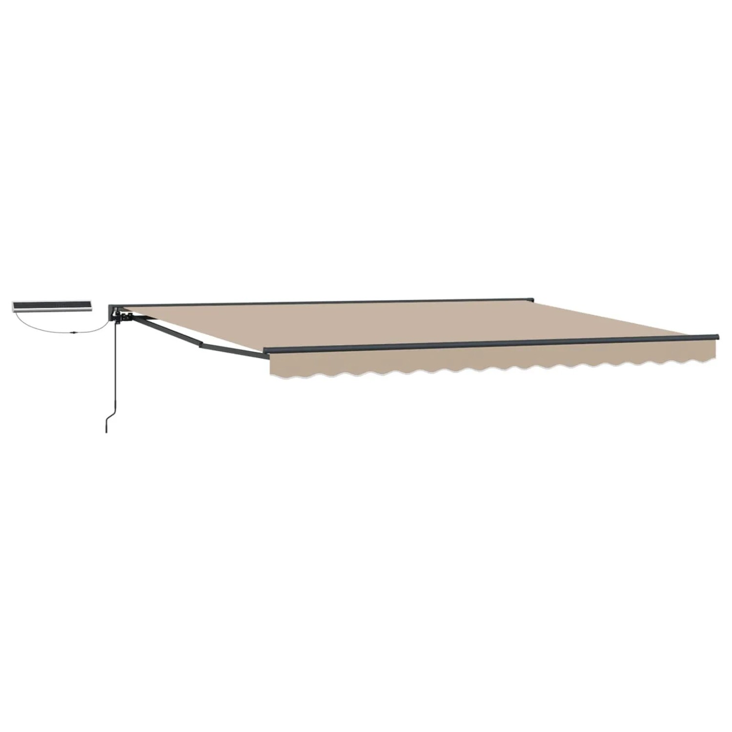 vidaXL Elektrische Ausziehbare Markise Beige 4,5 x 3,5 m 3422105