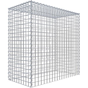 Gabiona Anbaukorb Typ 3, 100x100x50cm, Maschenweite 5x5cm, aus verzinktem Drahtgitter.