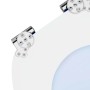 Blauer vidaXL WC-Sitz (2 Stk.) aus MDF mit Soft-Close-Funktion, Detailansicht.