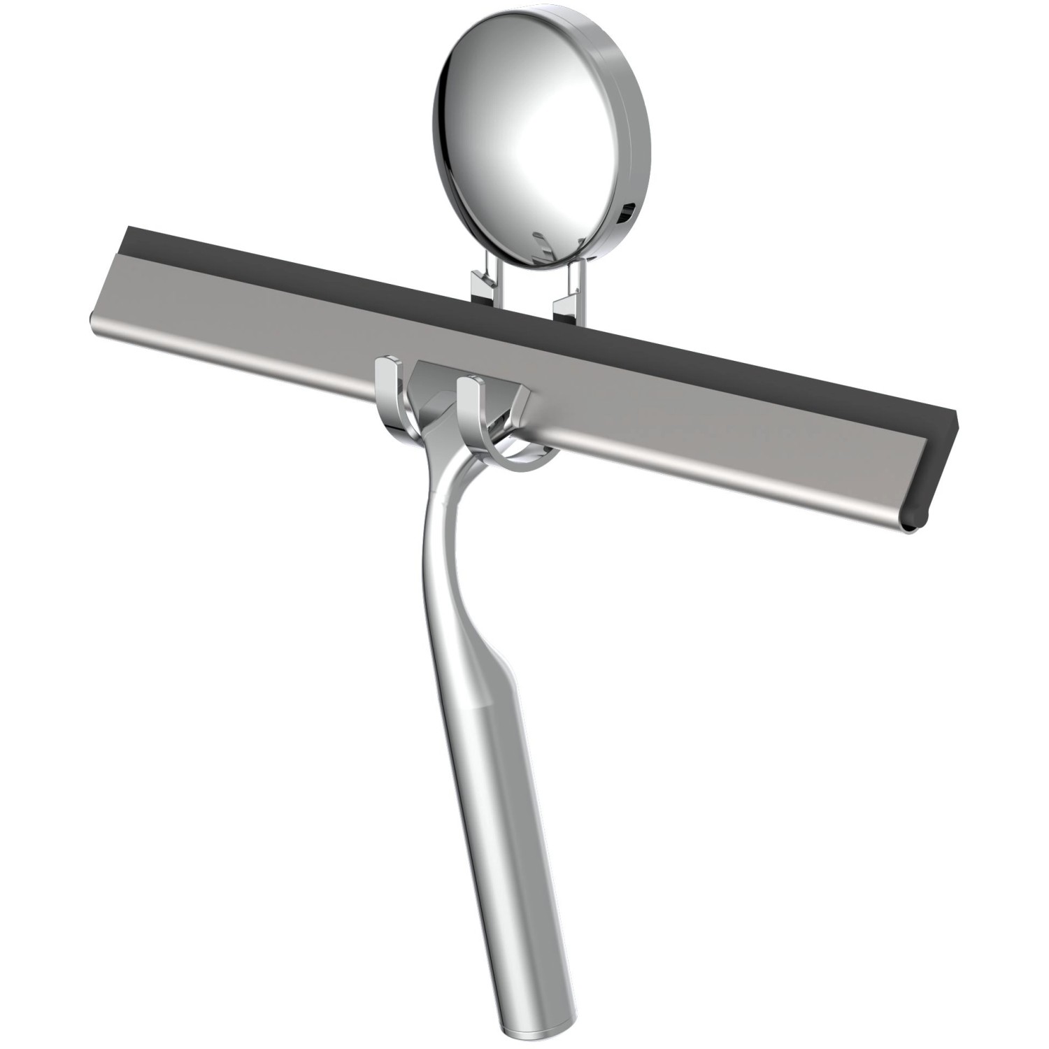 Eisl Glasabzieher für Dusche mit Wandhalterung, Montage ohne Bohren. Badhelfer für streifenfreie Oberflächen.