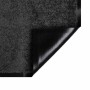 vidaXL Fußmatte Anthrazit aus Teddystoff, mit umgeklappter Ecke, die die schwarze, rutschfeste Latex-Unterseite zeigt.