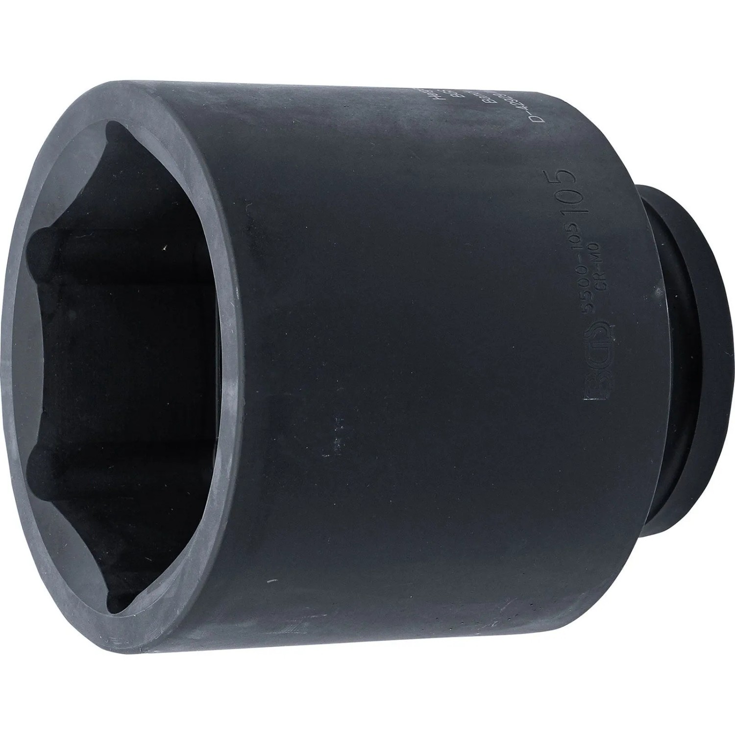 BGS Kraft Steckschlüssel Einsatz Sechskant Tief Antrieb Innenvierkant 25 Mm  1 Zoll  SW 105 Mm 5500 105