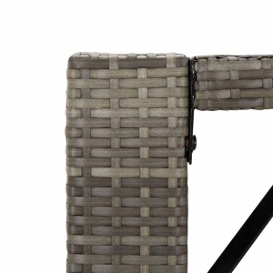 Detailansicht: Graues Poly Rattan des vidaXL Gartenbar-Sets, Modell 7.