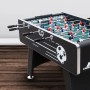 Schwarzer Cougar Arena TS Fußballtisch mit Spielfiguren und Ball. Ideal für Spiel & Spaß.