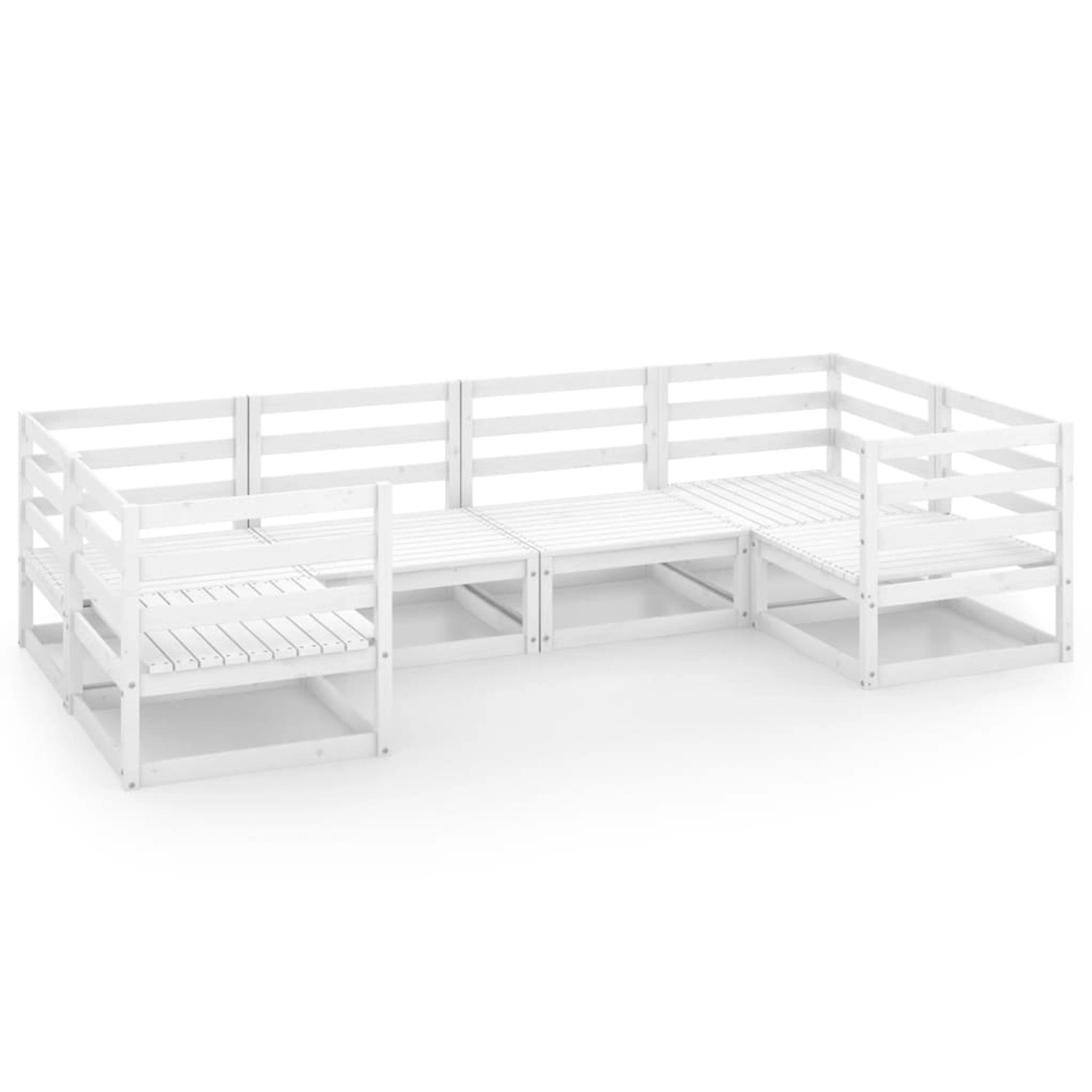 vidaXL 6-Tlg Garten-Lounge-Set Massivholz Kiefer 3076240