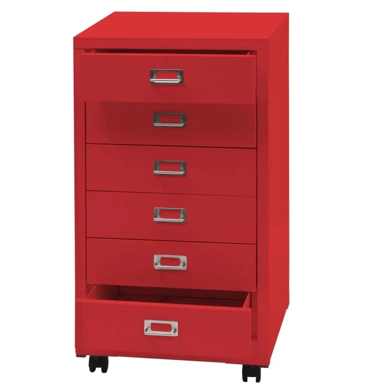 MCW Rollcontainer L49 Rot 6 Schubladen