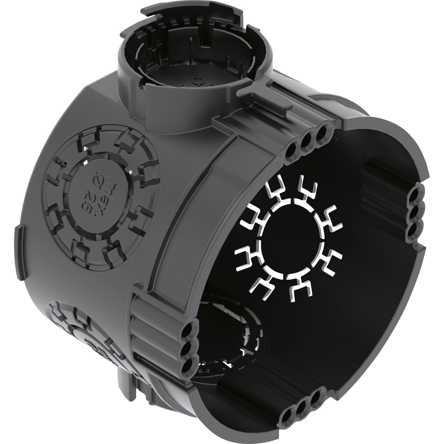 Gerätedose Unterputz 46 mm Schwarz