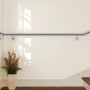 AICA Handlauf Komplettset Edelstahl, 100 cm, silberfarben, inklusive Befestigung.