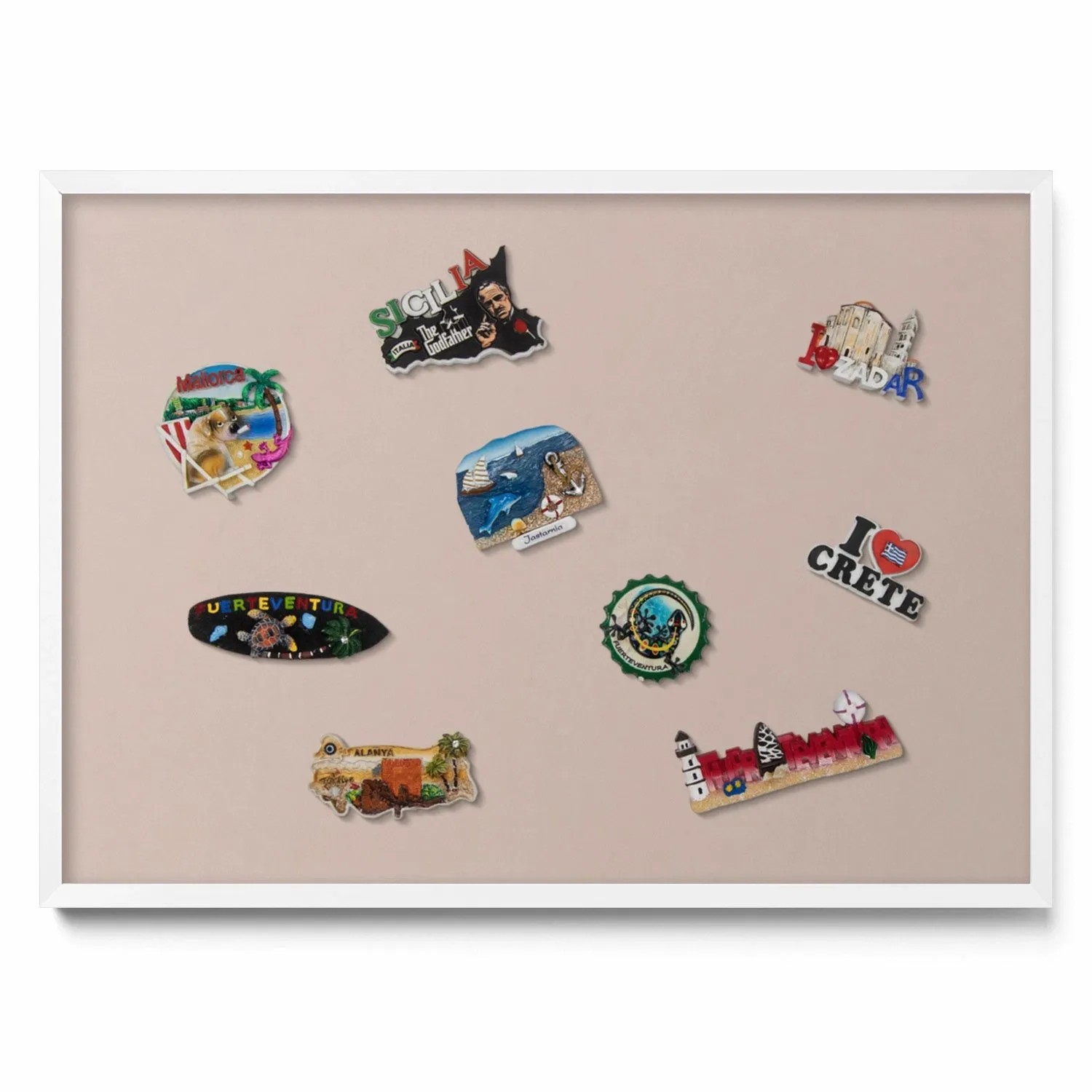 Tulup Magnettafel Magnetboard Metall Bedruckt Farbpuder Rosa Beige 70x50 cm günstig online kaufen