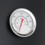 Detailaufnahme: Thermometer am tepro Smoker Wichita Holzkohlegrill, das die Temperatur anzeigt.