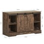 SoBuy Sideboard FSB60-N im Landhausstil mit Schiebetüren und offenen Fächern.