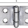Edelstahl Tischband 26 mm x 81 mm mit Schraublöchern für bewegliche Verbindungen.